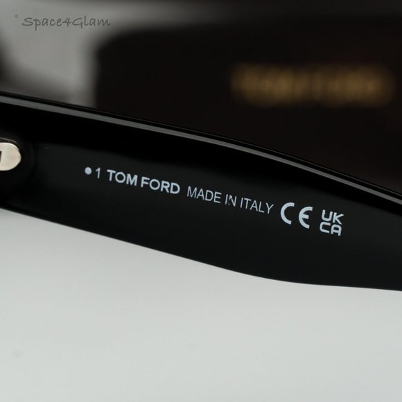 BRAND NEW Tom Ford FT0613/S 01D Black Grey Polar Grad Square Women Sunglasses main image 11